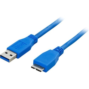 USB A - USB Micro B 3m blå