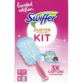 Swiffer Duster Starter Kit støvkost og 5 refill Pink