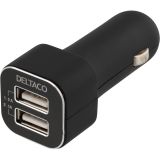 Deltaco billaddare med USB, 12V till 5V 3.1A 2xUSB Deltaco billaddare med USB, 12V till 5V 3.1A 2xUSB