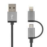 DELTACO USB sync/ladekabel 1 m, Lightning/USB micro-B, MFI DELTACO USB sync/ladekabel 1 m, Lightning/USB micro-B, MFI