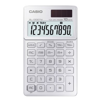 Miniräknare Casio SL-1000SC, Vit