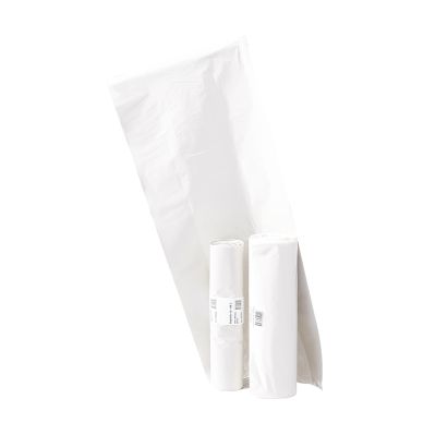 Plastsäck LD 45my 60L vit, 25 st/rulle. alt Plastsäck LD 45my 60L vit, 25 st/rulle.