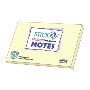 Notes 76x127 mm gul recycled papir (12)
