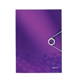 Snoddmapp 3-klaff Leitz WOW A4 PP lila Snoddmapp 3-klaff Leitz WOW A4 PP lila