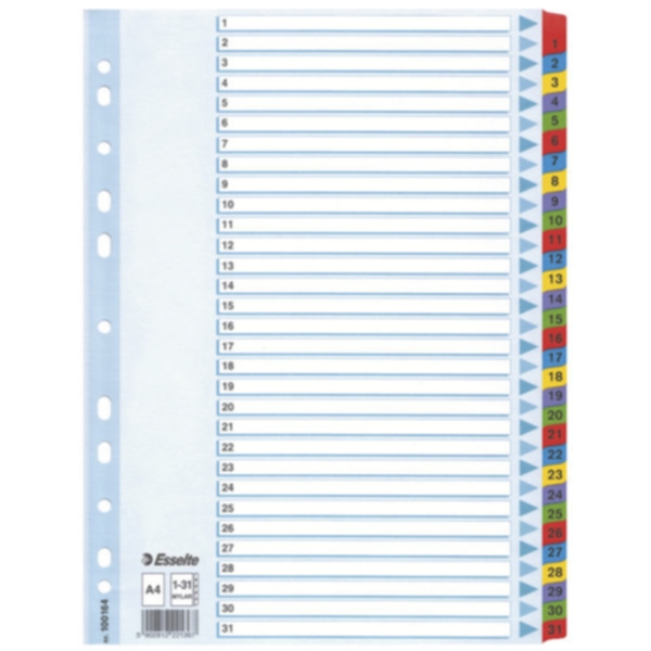 Bild av Register Mylar A4/1-31 multifärgat