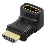 DELTACO HDMI-adapter, 19-pin han til hun, vinklet DELTACO HDMI-adapter, 19-pin han til hun, vinklet