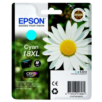 Epson Inktcartridge Cyaan 18Xl 450 Paginas T1812 Replace Na epson kopen in de aanbieding