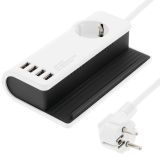 DELTACO jordet USB-ladestasjonen, 4 USB-porter, 4,8 A DELTACO jordet USB-ladestasjonen, 4 USB-porter, 4,8 A