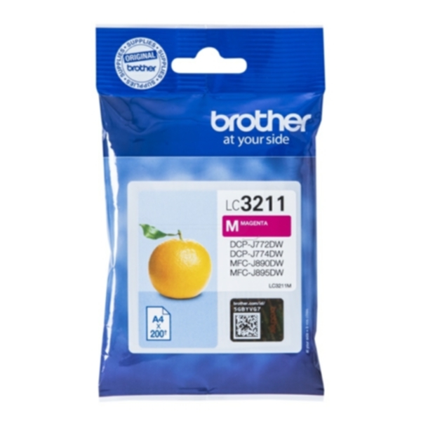 Bild av Brother LC3211M Bläckpatron magenta, 200 sidor