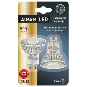 Airam LED PAR16 GU10 Fullglass 3,8W dim