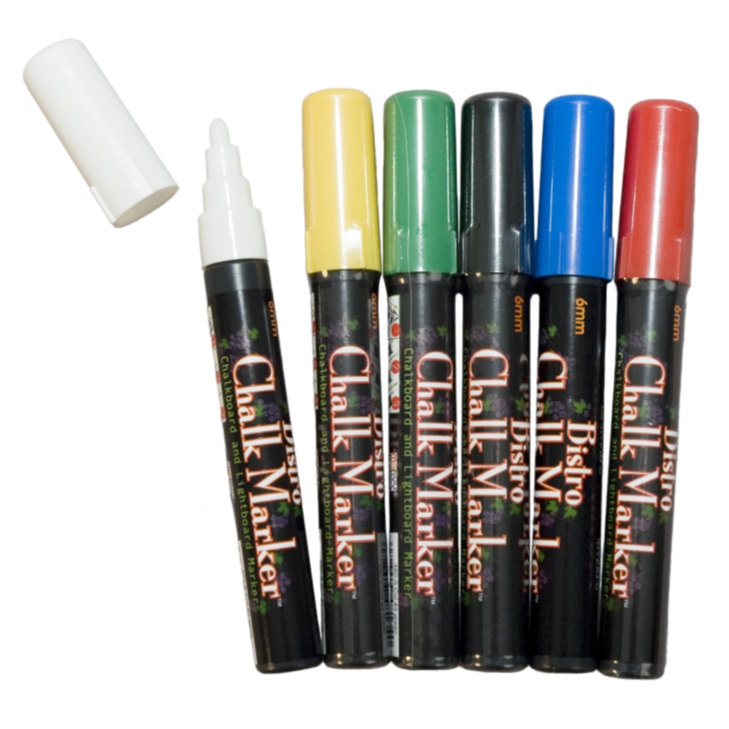Bild av Blackboard Chalk Marker Standard rund spets, 6 st