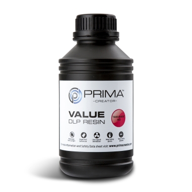 Prima PrimaCreator Value DLP / UV Resin 500 ml Rood transparant 7340002114415 Replace: N/A