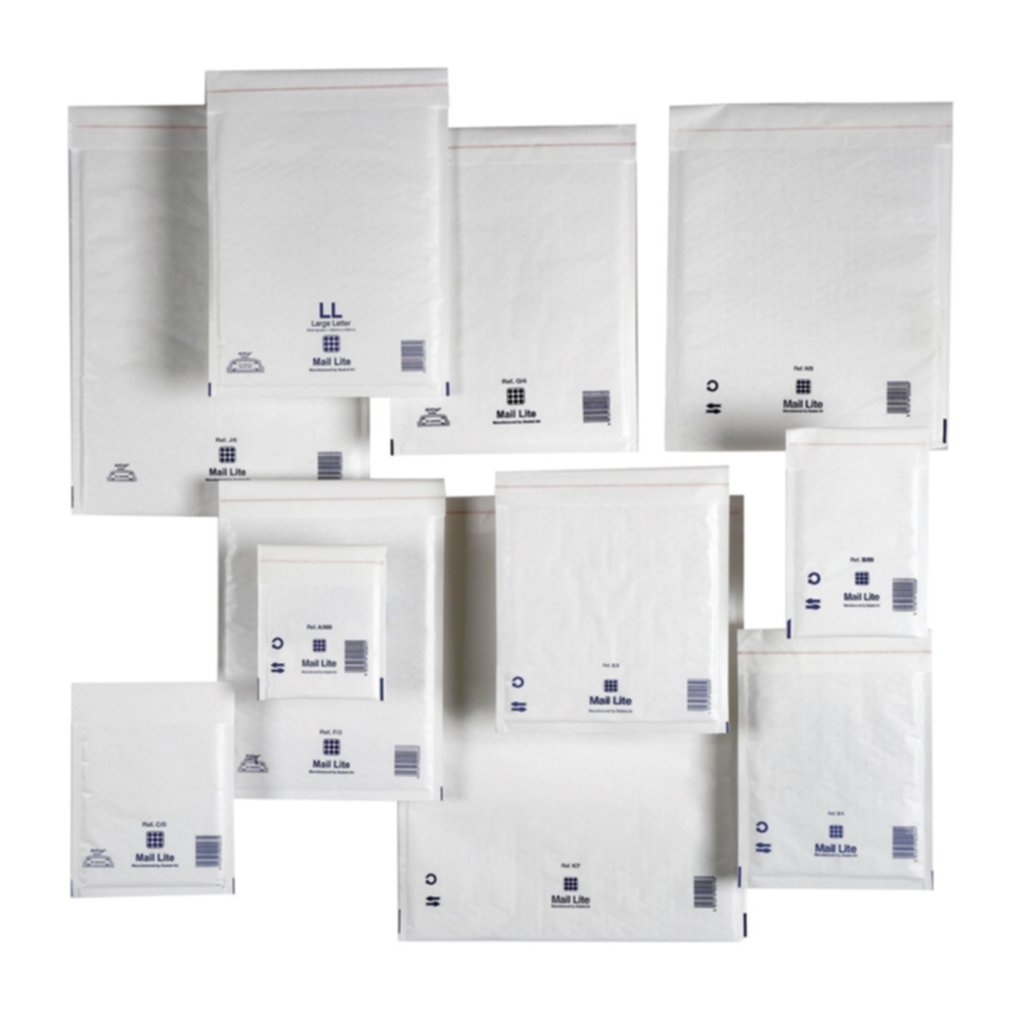 Bild av Bubbelpåse Mail Lite Tuff 180x260 mm vit, 100 st