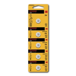 Kodak Max lithium CR2016 5-pack