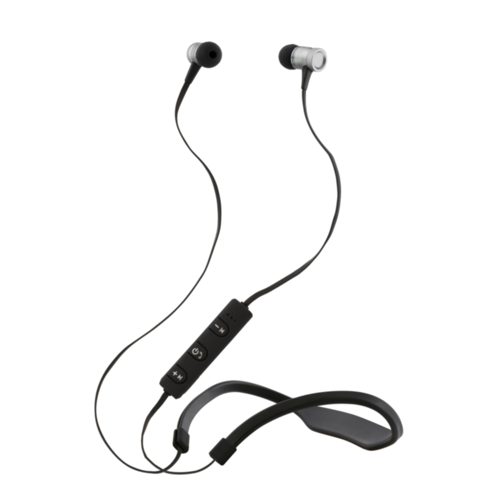 Kinganda Brettbar Bluetooth Headset Med Mikrofon Svart Headset in ear med mikrofon, svarknapp, anti krøll, hvit