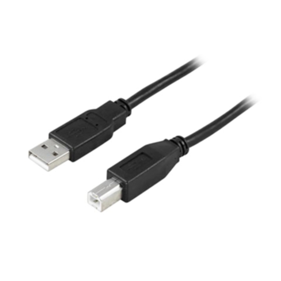 Bild av DELTACO USB 2.0 kabel Typ A hane - Typ B hane 2m, svart