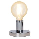 GLANS metallinen lampunjalka, E27, 8,5 cm, kromi