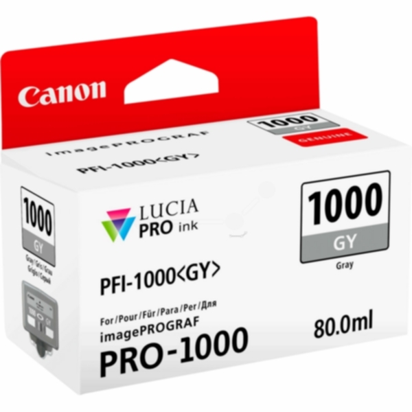 Bild av Canon PFI-1000 GY Bläckpatron grå, 80 ml