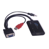 DELTACO VGA til HDMI-adapter, svart DELTACO VGA til HDMI-adapter, svart