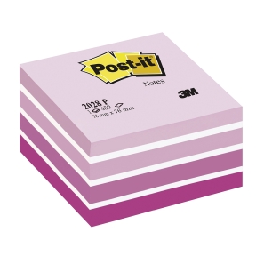 Post-it Kube 76 x 76 mm rosa/hvit
