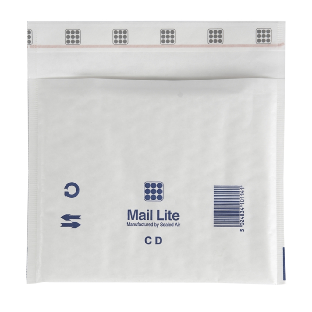 Bild av Bubbelpåse Mail Lite CD 180x160 mm vit, 100 st