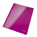 Gummistrikkmappe Leitz Wow A4 rosa Gummistrikkmappe Leitz Wow A4 rosa