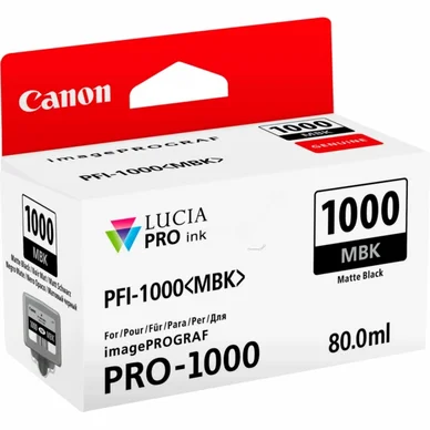 Canon Canon PFI-1000 MBK Blækpatron Mattsort PFI-1000MBK Modsvarer: N/A billede