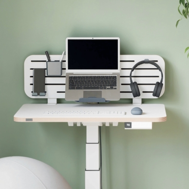 Leitz Ergo pegboard organiseringstavle til skrivebordet med laptop holder, 80x25 cm