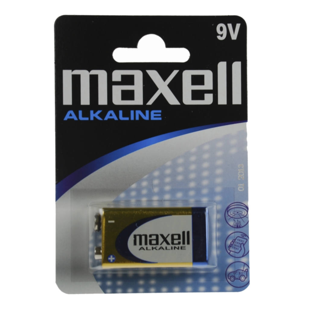 MAXELL Maxell Batterier 6LR61, 9V Alkaliske Batterier og ladere,Alkaliske batterier