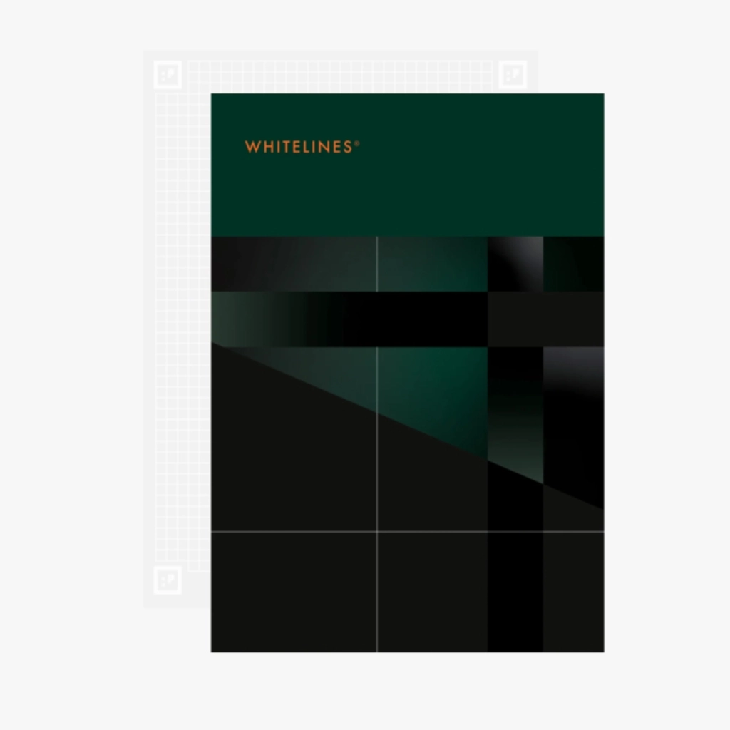 White Lines Whitelines, Rutet, B5, svart Kontorrekvisita,Blokk og papir
