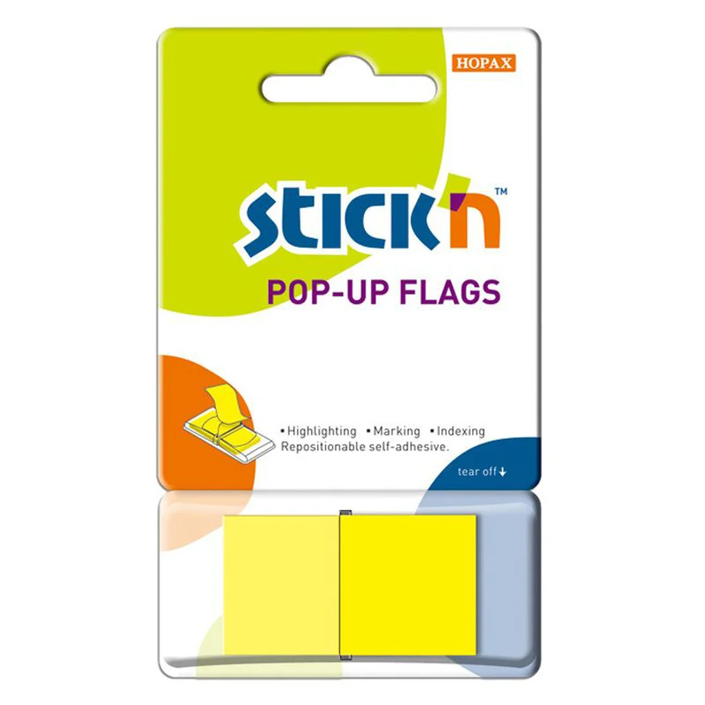 Stick'n Pop Up Flikar 45x25 50 Blad Gul