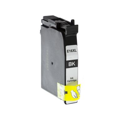 Blækpatron, erstatter Epson 16XL, sort, 500 sider