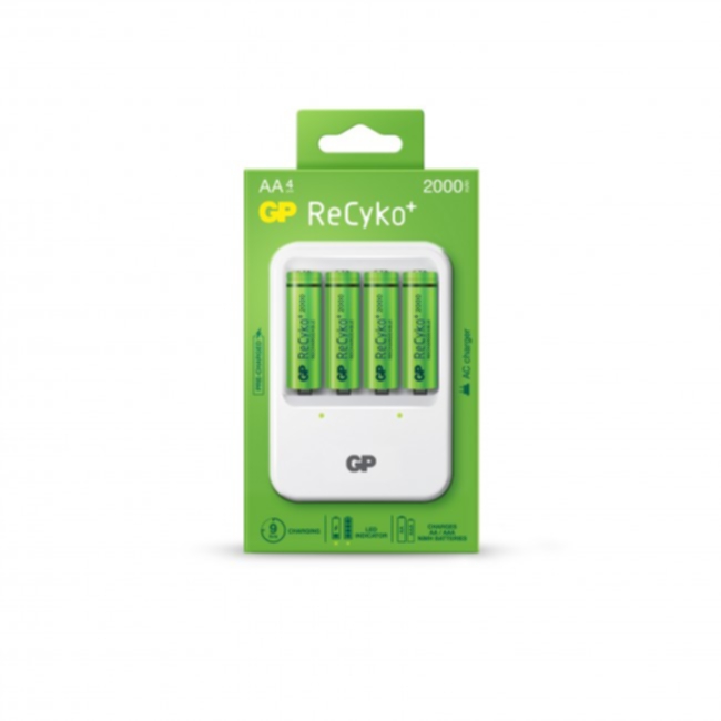 Bilde av Gp Batteries Batterilader Gp Recyko Med 4 Stk. Aa 2000 Mah Gp-pb420210 Tilsvarer: N/a