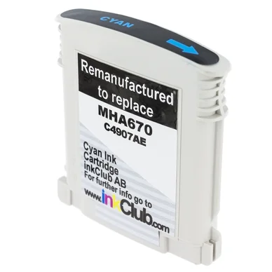 inkClub Blækpatron, erstatter HP 940XL, cyan, 30 ml MHA670 Modsvarer: C4907AE