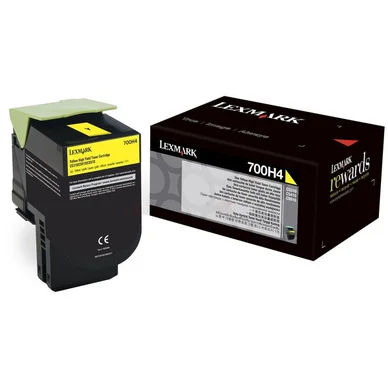 Lexmark Lexmark 700H4 Tonerkassette Gul 70C0H40 Modsvarer: N/A billede