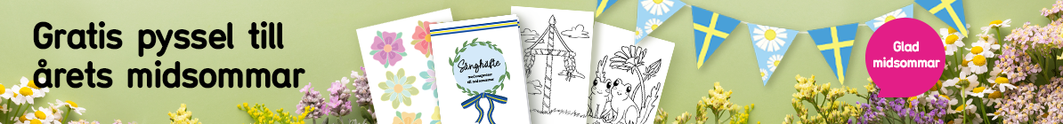 Gratis pyssel till årets midsommar. Glad midsommar