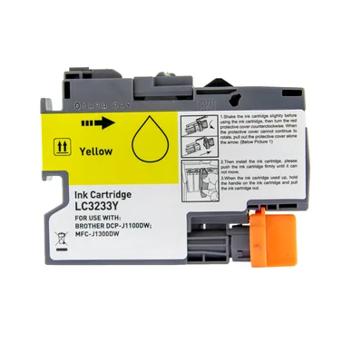 WL Blækpatron gul, erstatter Brother LC3233Y 0LC3233Y Modsvarer: LC3233Y