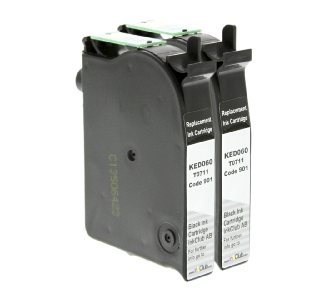 Blekkpatron sort, 2pk