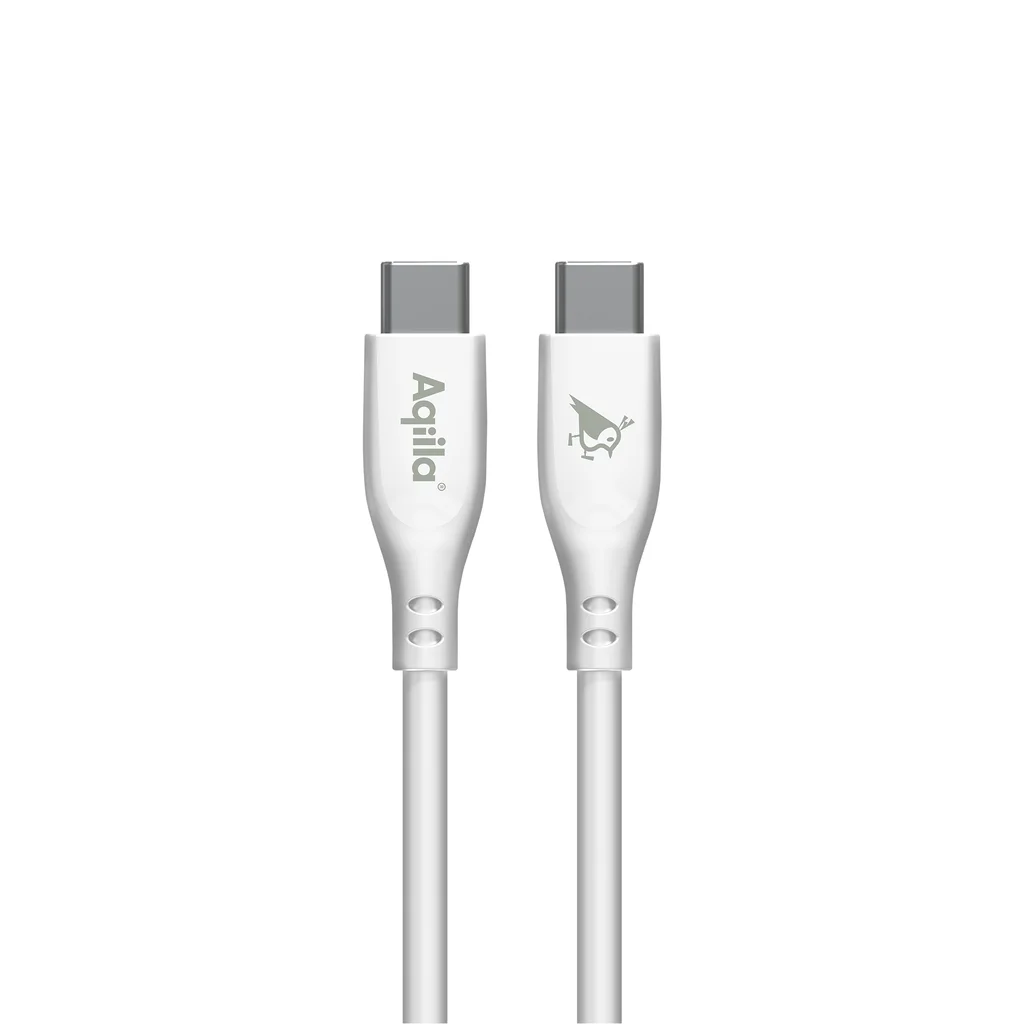Aqiila Cablebird CS11 kabel USB-C till C 60W silikon 1m vit