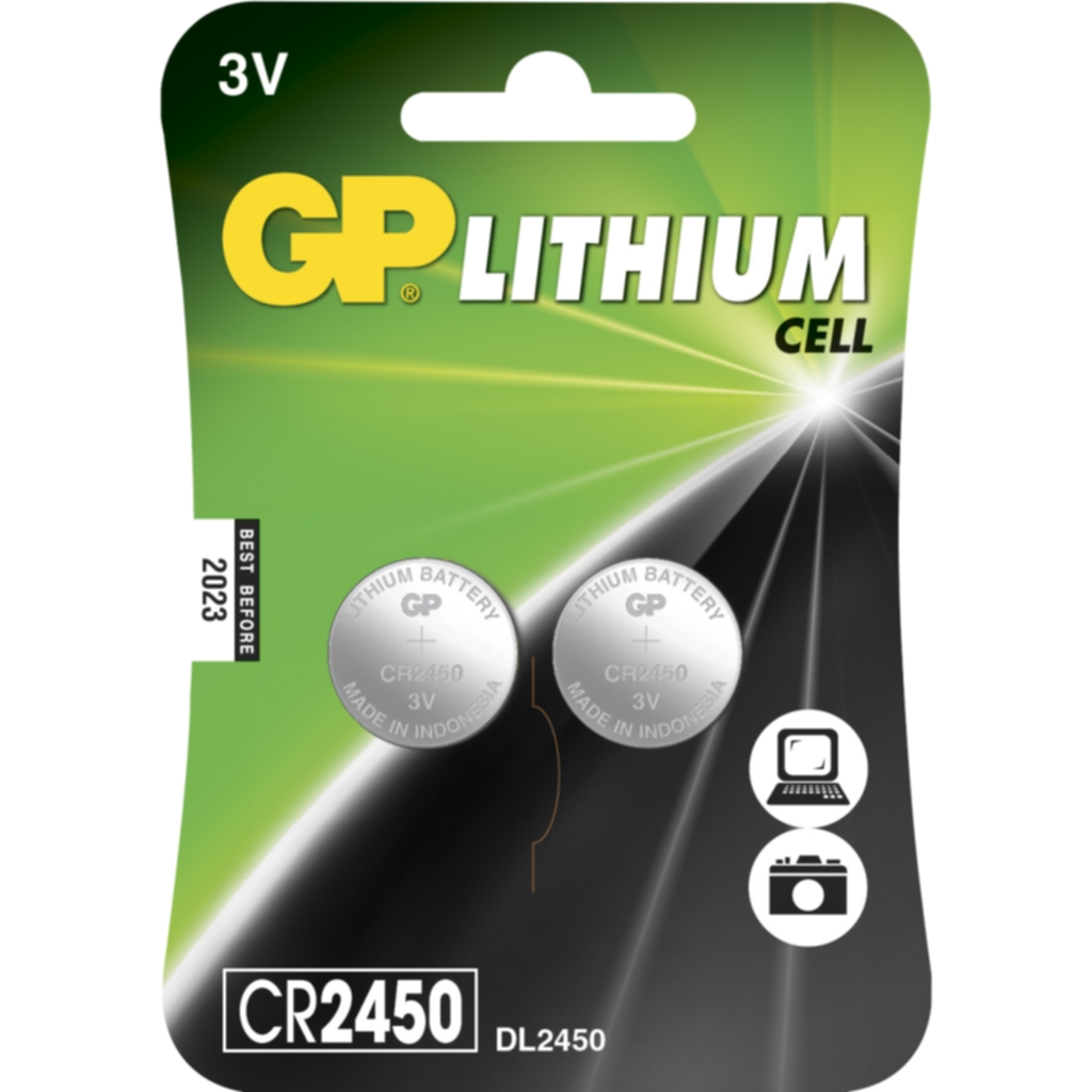 GP BATTERIES GP CR2450, 2-Pak