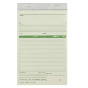 Blankett kassanot.A6 2x50 st fl.karb