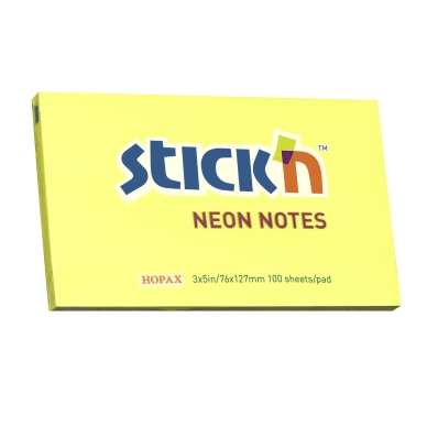 Stick'n Stick'n Neonblock 76x127 100 Blad Gul 4712759211359 Modsvarer: N/A