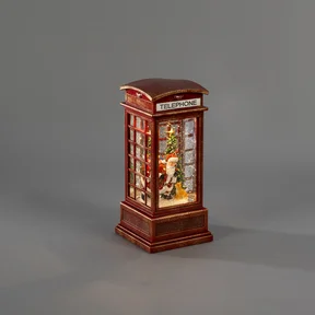 Vattenfylld minilykta Telefonkiosk