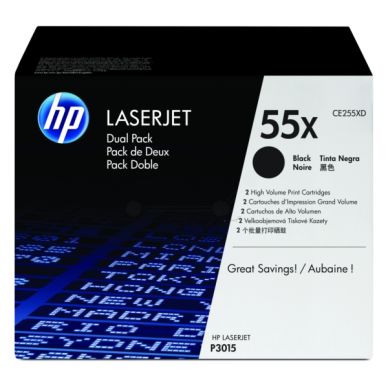 HP alt HP 55X Tonerkassette sort Twin-pack