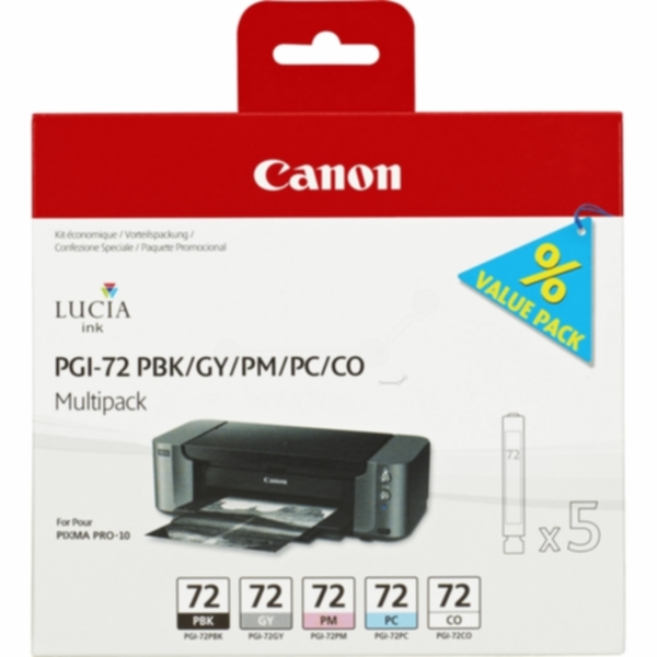Canon PGI-72 Bläckpatron MultiPack PBK,GY,PM,PC,CO