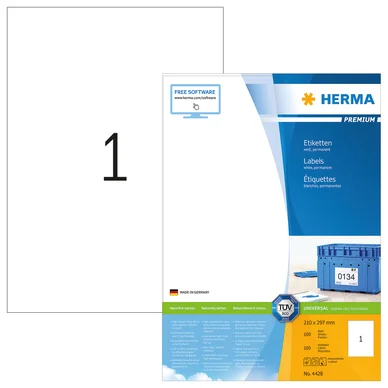 Herma Étiquette HERMA Premium A4 210x297 (100)