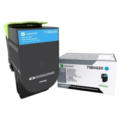 Lexmark Tonerkassette cyan, 2.300 sider 71B20C0 Modsvarer: N/A billede