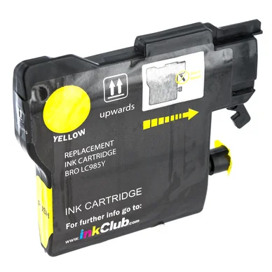 inkClub Blækpatron gul, erstatter Brother LC985Y KBA045 Modsvarer: LC985Y