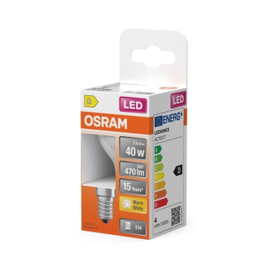 OSRAM LED Pallo 40 Matta 3,4W 827 E14 4099854468711 Vastaa: N/A
