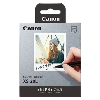 CANON Multipack XS-20L, Patronen +Fotopapier 20bl 10x15cm passend für: Selphy Square QX 10 black;Selphy Square QX 10 green;Selphy Square QX 10 pink;Selphy Square QX 10 white;Selphy Square QX 20;Selphy Square QX 20 black;Selphy Square QX 20 red;Selphy Square QX 20 white